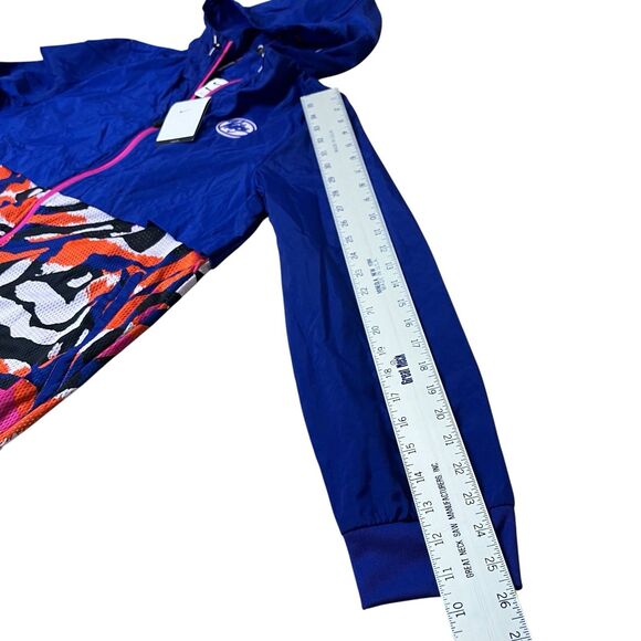 Nike Jacket Mens L Windbreaker Blue Running Lightweight ColorfulRetro DM5552-455 - Picture 7 of 13